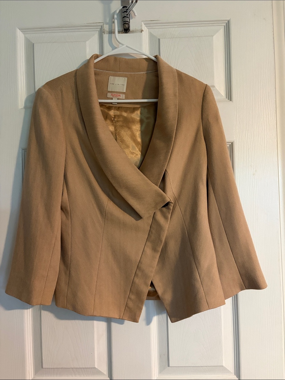 The Limited Scandal Collection Women's Camel Shawl-Collar Blazer Jacket